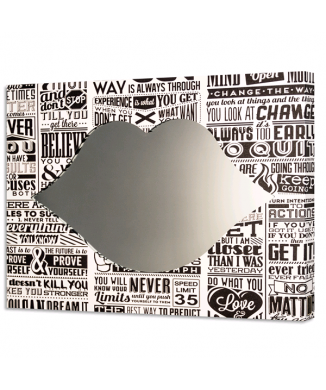 Καθρέφτης WORDS ΣΕ ΜΑΥΡΟ GS4414 PINTDECOR