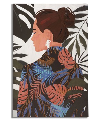 ΠΙΝΑΚΑΣ ΖΩΓΡΑΦΙΚΗΣ LADY JUNGLE ΕΚΤΥΠΩΣΗ -B- 80X2.8x120