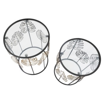 ΤΡΑΠΕΖΙΑ GLAM LEAF (ΖΕΥΓΑΡΙ)