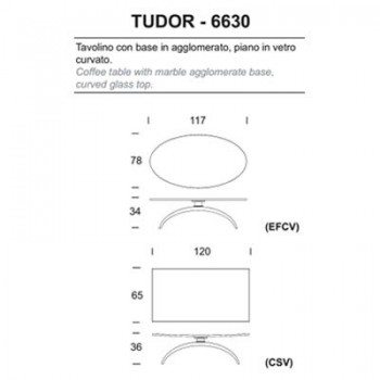 ΤΡΑΠΕΖΙ ΣΑΛΟΝΙΟΥ TUDOR 6630 TONIN CASA
