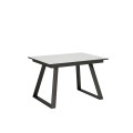 Επεκτεινόμενο τραπέζι Bernadette 90x120/180 εκ. με ανθρακί πλαίσιο