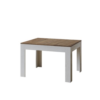 Τραπέζι Bibi - Επεκτεινόμενο τραπέζι 90x120/180 cm Bibi Mix με λευκή επιφάνεια σπάτουλας και ανθρακί βάση σπάτουλας