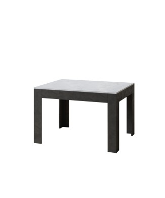 Τραπέζι Bibi - Επεκτεινόμενο τραπέζι 90x120/180 cm Bibi Mix με λευκή επιφάνεια σπάτουλας και ανθρακί βάση σπάτουλας