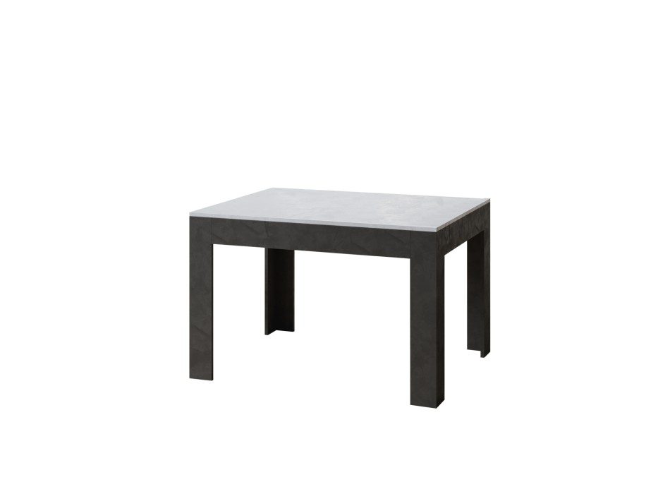 Τραπέζι Bibi - Επεκτεινόμενο τραπέζι 90x120/180 cm Bibi Mix με λευκή επιφάνεια σπάτουλας και ανθρακί βάση σπάτουλας