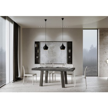Τραπέζι Bridge - Επεκτεινόμενο τραπέζι 90x160/264 cm Bridge White Ash Anthracite σκελετός