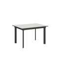 Επεκτεινόμενο τραπέζι 90x120/180 cm με ανθρακί πλαίσιο Cumar