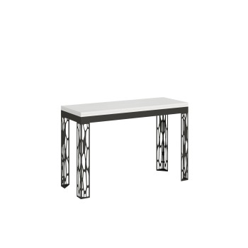 Διπλό Τραπέζι Ghibli - 120/200x45/90 cm Διπλό Πτυσσόμενο Τραπέζι Ghibli από Φυσική Δρυ με Ανθρακί Πλαίσιο