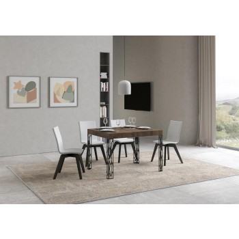 Τραπέζι Ghibli - Επεκτεινόμενο τραπέζι 80x120/204 cm Ghibli White Ash Anthracite Frame