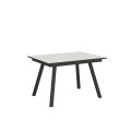 Επεκτεινόμενο τραπέζι Mirhi 90x120/180 εκ. με ανθρακί πλαίσιο