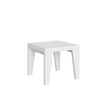 Τραπέζι Naxy D.90 - Επεκτεινόμενο τραπέζι 90/246x90 εκ. Naxy λευκό μελιάς