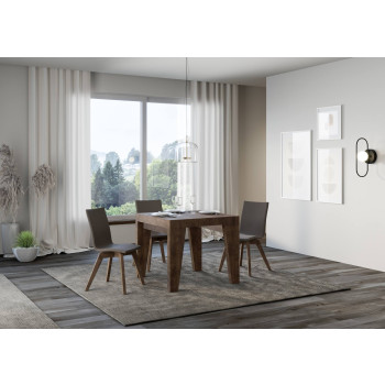 Τραπέζι Naxy Premium D.90 - Επεκτεινόμενο τραπέζι 90/246x90 εκ. Naxy Premium λευκό μελιάς