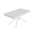 Επεκτεινόμενο τραπέζι Niket 80x160/244 cm με λευκά πόδια