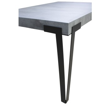 Τραπέζι Rio - Επεκτεινόμενο τραπέζι 90x130/234 cm Rio Λευκό μελιά σε ανθρακί χρώμα