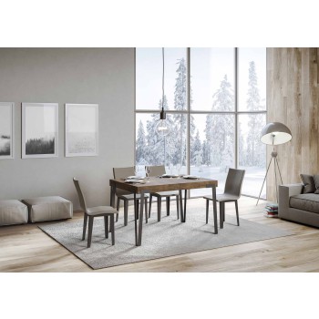 Τραπέζι Rio - Επεκτεινόμενο τραπέζι 90x130/234 cm Rio Λευκό μελιά σε ανθρακί χρώμα