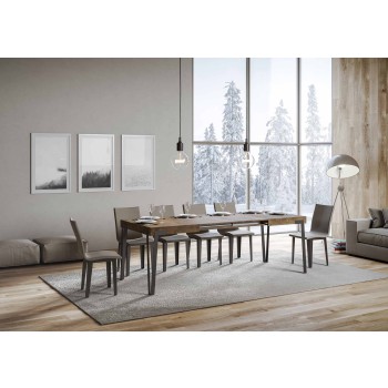 Τραπέζι Rio - Επεκτεινόμενο τραπέζι 90x130/234 cm Rio Λευκό μελιά σε ανθρακί χρώμα