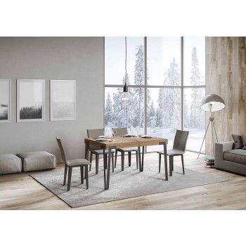 Τραπέζι Rio - Επεκτεινόμενο τραπέζι 90x130/234 cm Rio Λευκό μελιά σε ανθρακί χρώμα