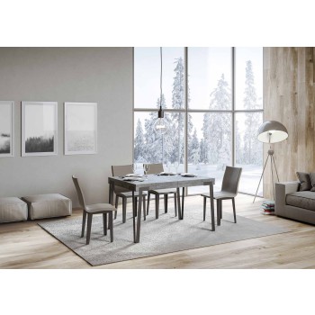Τραπέζι Rio - Επεκτεινόμενο τραπέζι 90x130/234 cm Rio Λευκό μελιά σε ανθρακί χρώμα
