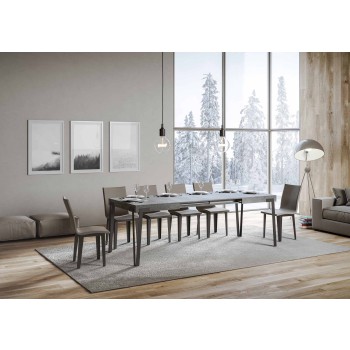 Τραπέζι Rio - Επεκτεινόμενο τραπέζι 90x130/234 cm Rio Λευκό μελιά σε ανθρακί χρώμα