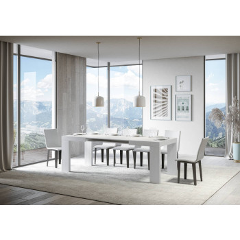 Τραπέζι Roxell P.90 - Επεκτεινόμενο τραπέζι 140/400x90 εκ. Roxell Λευκό μελιάς