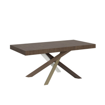 Τραπέζι Volantis Color 4/C P.90 - Επεκτεινόμενο τραπέζι 180/440x90 cm Volantis λευκό μελιά πολύχρωμα πόδια 4/C