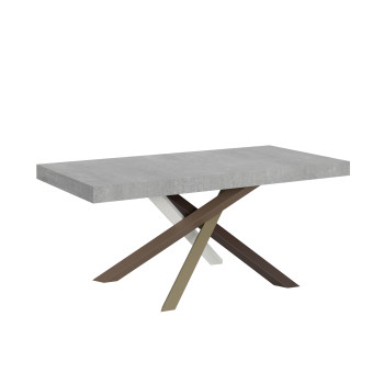 Τραπέζι Volantis Color 4/C P.90 - Επεκτεινόμενο τραπέζι 200/460x90 cm Volantis λευκό μελιά πολύχρωμα πόδια 4/C