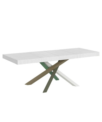 Τραπέζι Volantis Premium Color 4/A P.90 - Επεκτεινόμενο τραπέζι 180/440x90 cm Volantis Premium λευκό μελιά πολύχρωμα πόδια 4/A