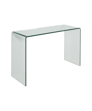  - Smalle consoletafel van gebogen glas 120x40x80 cm
