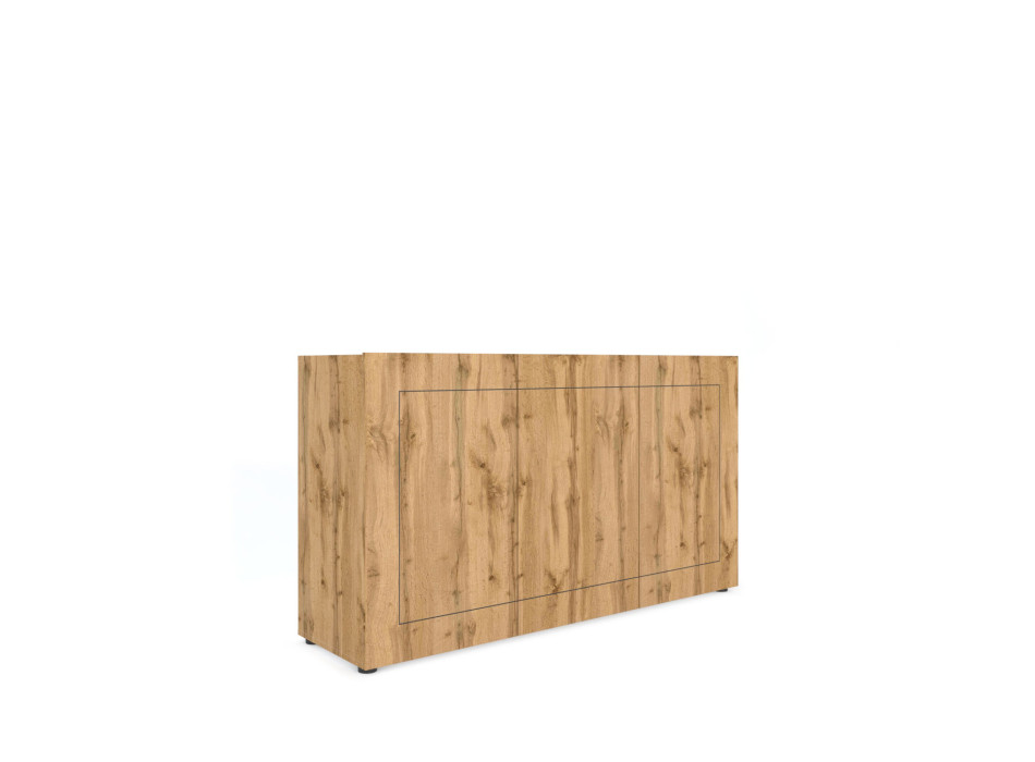  - Dressoir met 3 deuren 150x40x83,5 cm Elios naturel eikenhout