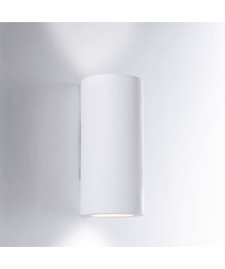 Witte buisvormige Banjie wandlamp 2xGU10 7,5x7,5x16cm