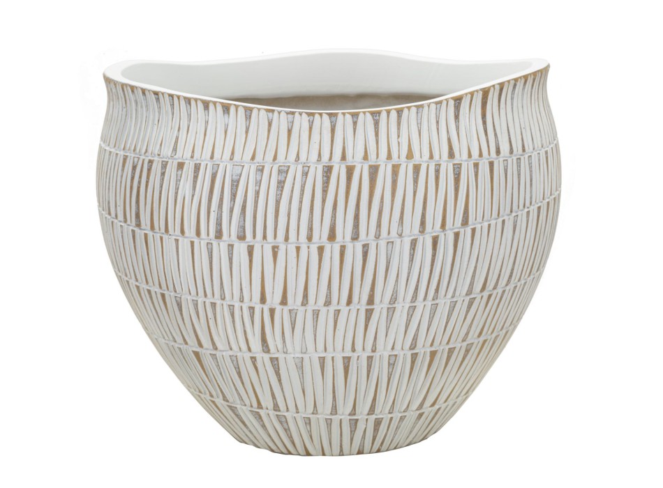 PLAKKERIGE HARS CACHEPOT