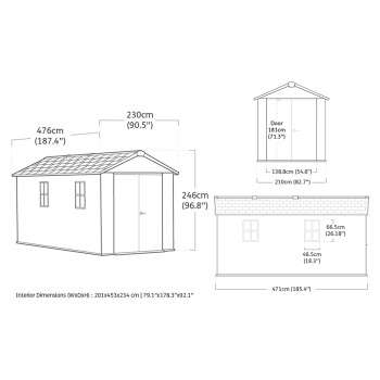 KETER NEWTON PLUS Dubbele gereedschapsschuur met montageoptie 