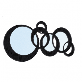 CIRKELS BLADEREN ZWART & ZWART P2934N Pintdecor