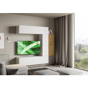 Isoka Compositions - Isoka A23 wandcompositie voor de woonkamer (B.214 H.200 D.39,2)