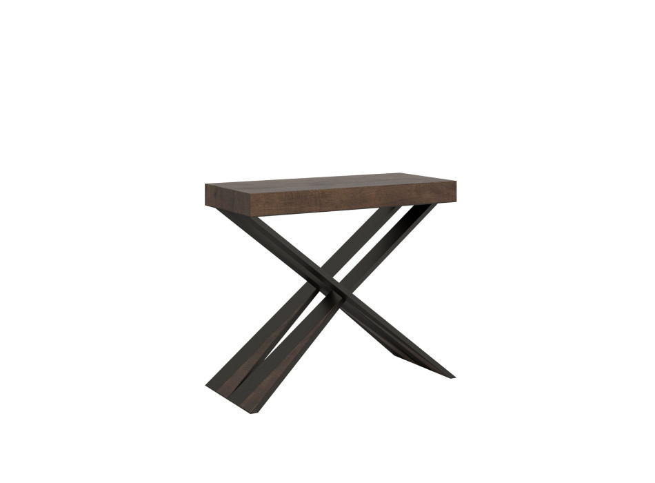 Uitschuifbare consoletafel 90x40/290 cm Diago antraciet frame