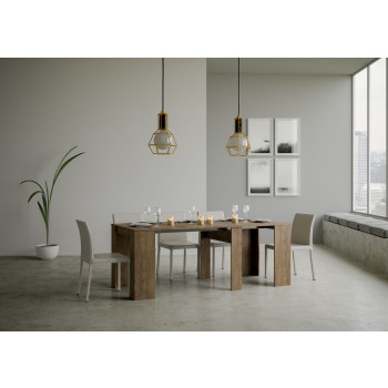 Basis consoletafel - Uitschuifbare consoletafel 90x48/204 cm Basis klein wit essenhout