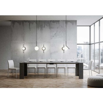 Emy Console - Uitschuifbare console 90x42/302 cm Emy witte spatel