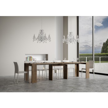 Mia consoletafel - Uitschuifbare consoletafel 90x42/302 cm Mia wit essenhout