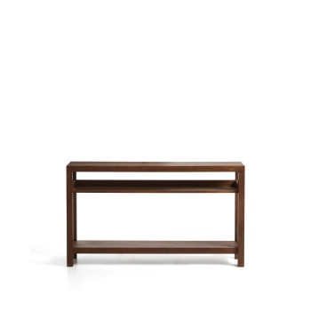 Norani consoletafel van massief hout en acaciafineer, 140 x 80 cm