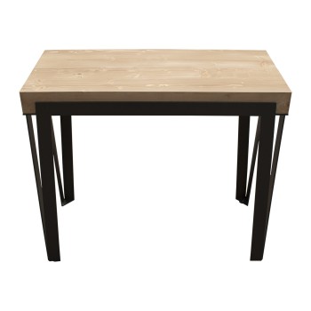 Rio consoletafel met antraciet frame - 90x40/300 cm Rio Premium uitschuifbare consoletafel in naturel eikenhout met antraciet frame