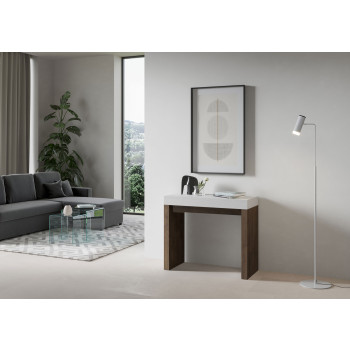Roxell consoletafel - Uitschuifbare consoletafel 90x40/196 cm Roxell Small White Ash