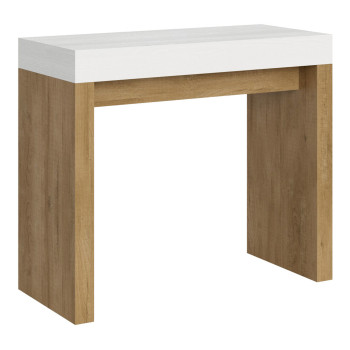 Roxell consoletafel - Uitschuifbare consoletafel 90x40/196 cm Roxell Small White Ash