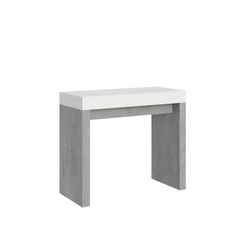 Roxell consoletafel - Uitschuifbare consoletafel 90x40/196 cm Roxell Small White Ash