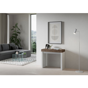 Roxell consoletafel - Uitschuifbare consoletafel 90x40/196 cm Roxell Small White Ash