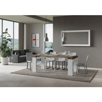 Roxell consoletafel - Uitschuifbare consoletafel 90x40/196 cm Roxell Small White Ash