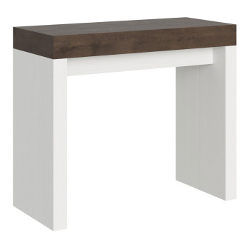 Roxell consoletafel - Uitschuifbare consoletafel 90x40/196 cm Roxell Small White Ash