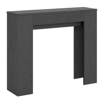 Slick Consoletafel - Uitschuifbare consoletafel 90x25/181 cm, Slick wit essenhout