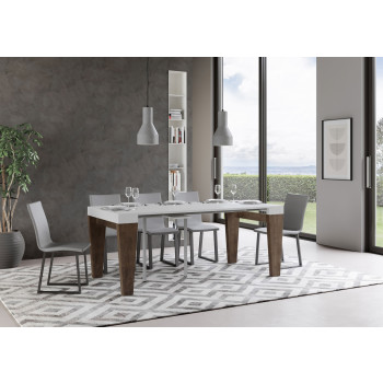 Spimbo Consoletafel - Uitschuifbare consoletafel 90x40/196 cm Spimbo Klein Wit Essen