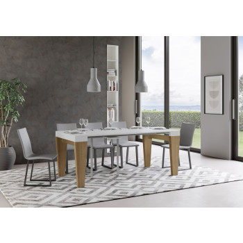 Spimbo Consoletafel - Uitschuifbare consoletafel 90x40/196 cm Spimbo Klein Wit Essen