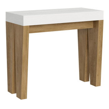 Spimbo Consoletafel - Uitschuifbare consoletafel 90x40/300 cm Spimbo Wit Essen