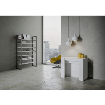 Venus console - Uitschuifbare console 90x48/296 cm Venus wit essenhout met interne verlengstukken
